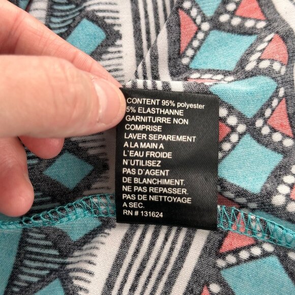 Bohemian-Inspired Turquoise Red Patterned Midi Dress Elastic Waist M Gypsy Swim - Picture 5 of 9